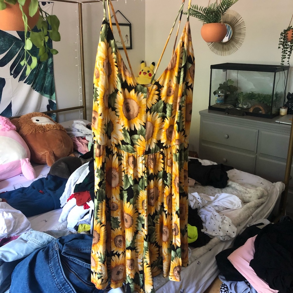 forever 21 sunflower romper